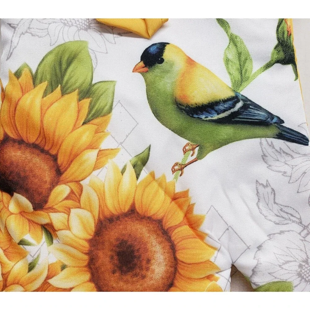 3 pc KITCHEN SET:1POT HOLDER,1OVEN MITT,1MICROFIBER TOWEL,SUNFLOWERS & BIRD,K&Co